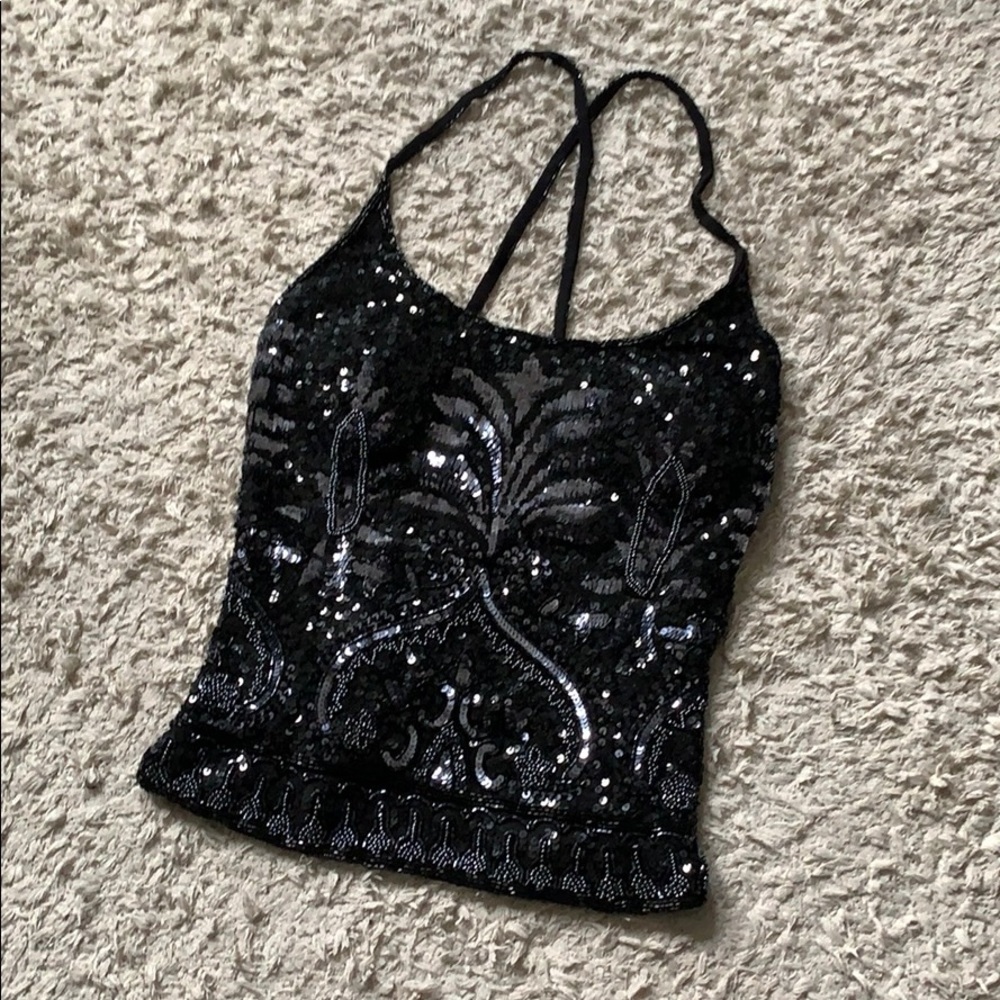 Cache Beaded Corset Top